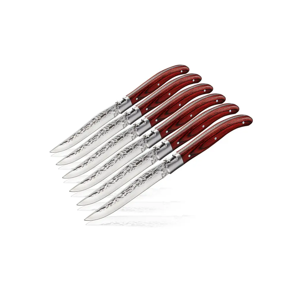 ⁨SET OF 6 GEFU RANCHO STEAK KNIVES G-13951⁩ at Wasserman.eu