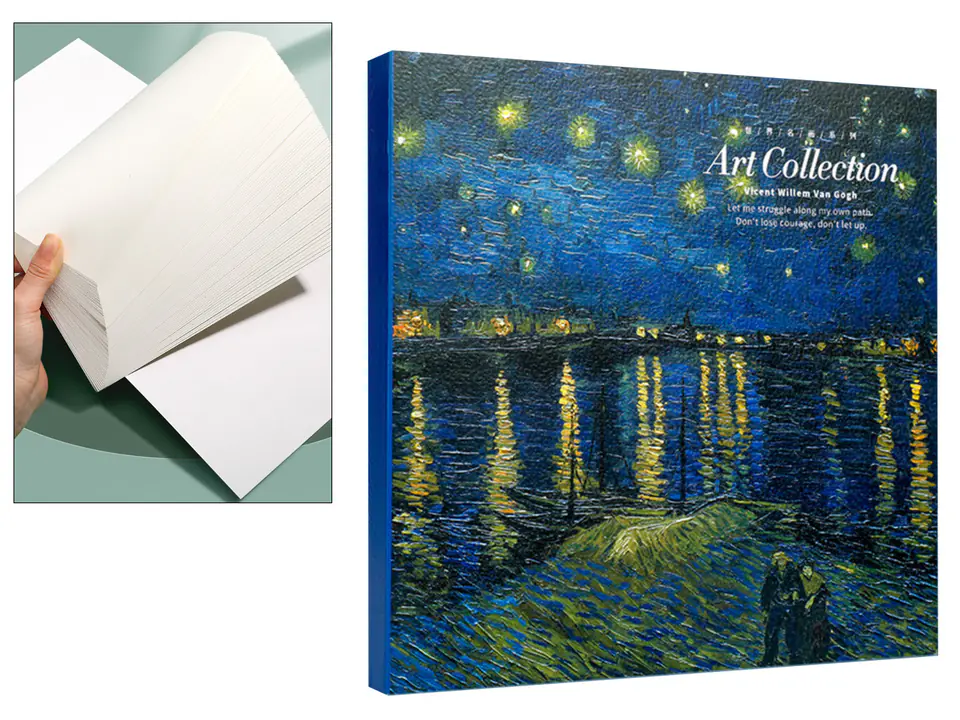 ⁨Blok rysunkowy/szkicownik - V. van Gogh, Słoneczkiki w wazonie⁩ w sklepie Wasserman.eu