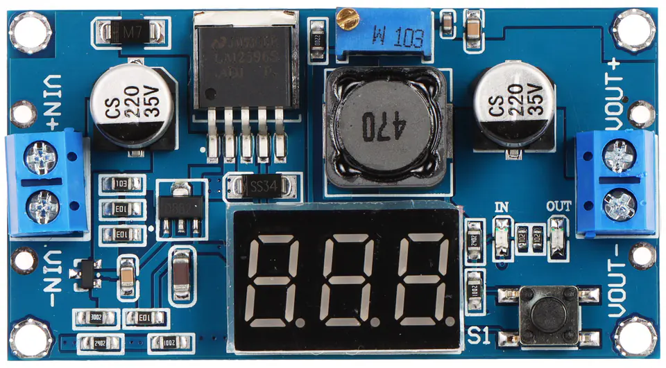 ⁨MODUŁ PRZETWORNICY PZD-LM2596-V3 DC/DC⁩ w sklepie Wasserman.eu