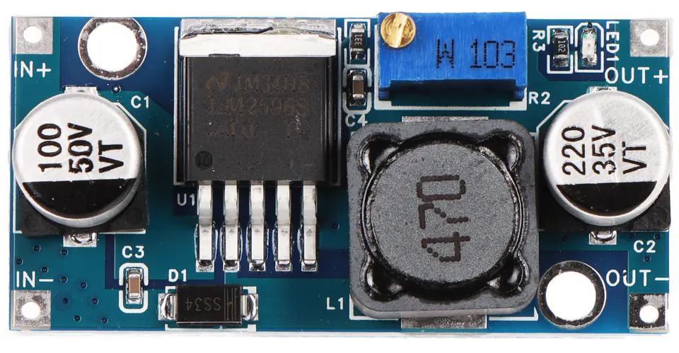 ⁨MODUŁ PRZETWORNICY PZD-LM2596-V2 DC/DC⁩ w sklepie Wasserman.eu