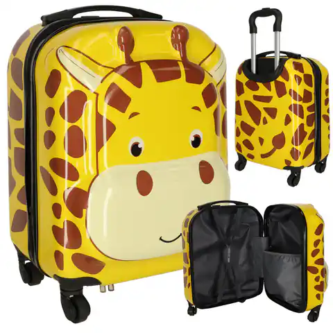 ⁨Walizka podróżna dla dzieci bagaż podręczny na kółkach żyrafa⁩ w sklepie Wasserman.eu