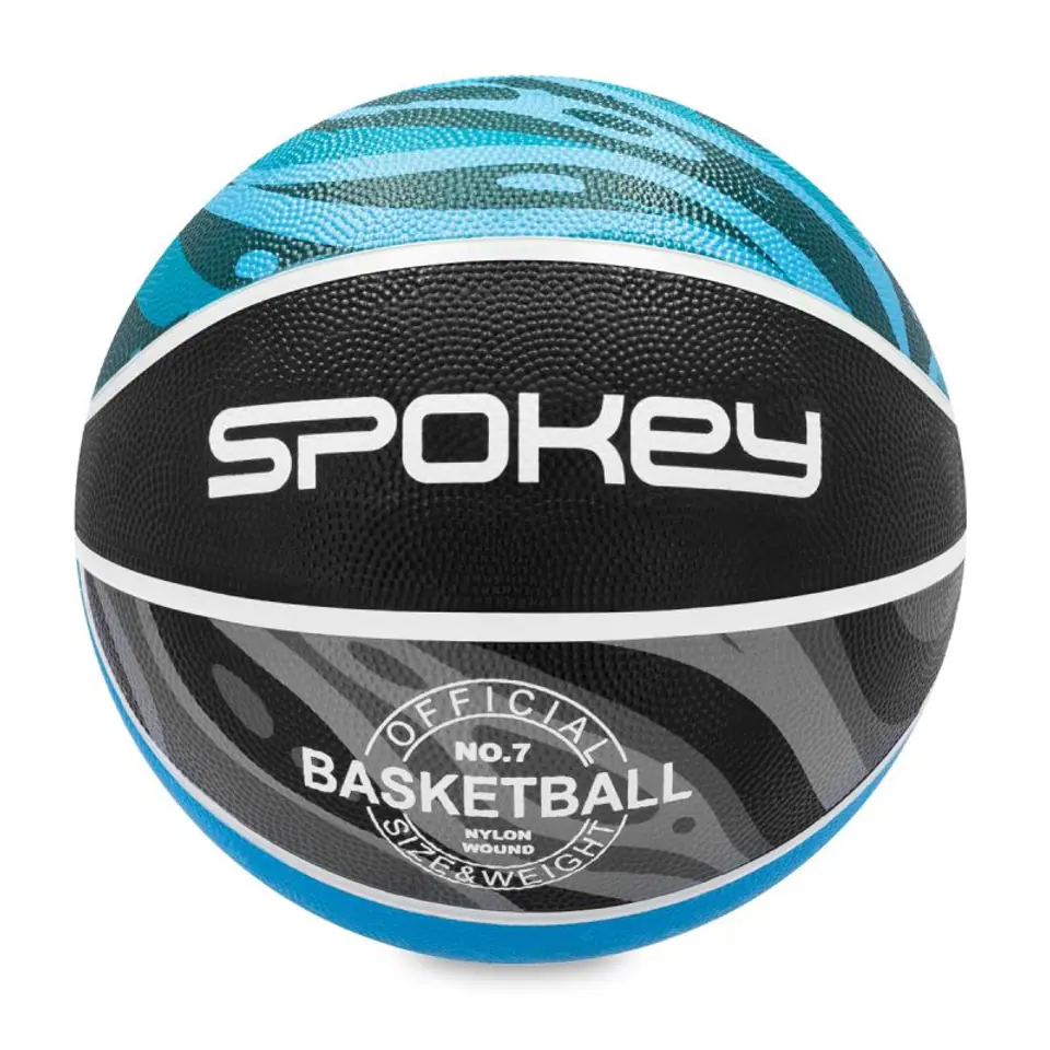 ⁨Piłka do koszykówki Spokey Victorior 7 (kolor Czarny. Niebieski, rozmiar 7)⁩ w sklepie Wasserman.eu