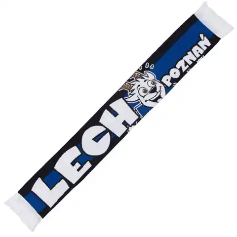 ⁨Szalik KKS Lech Wierni Jr (kolor Biały. Niebieski)⁩ w sklepie Wasserman.eu