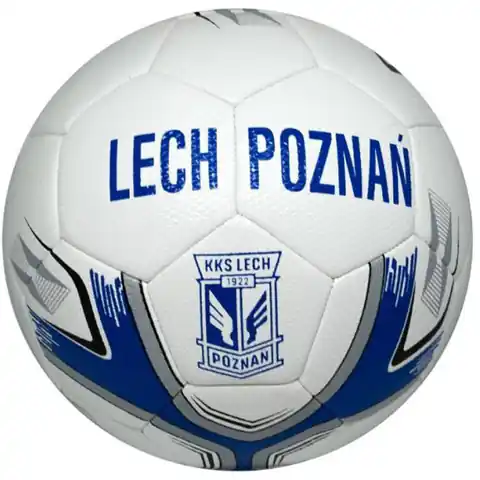 ⁨Piłka nożna Lech Poznań Pro (kolor Biały. Niebieski, rozmiar 4)⁩ w sklepie Wasserman.eu