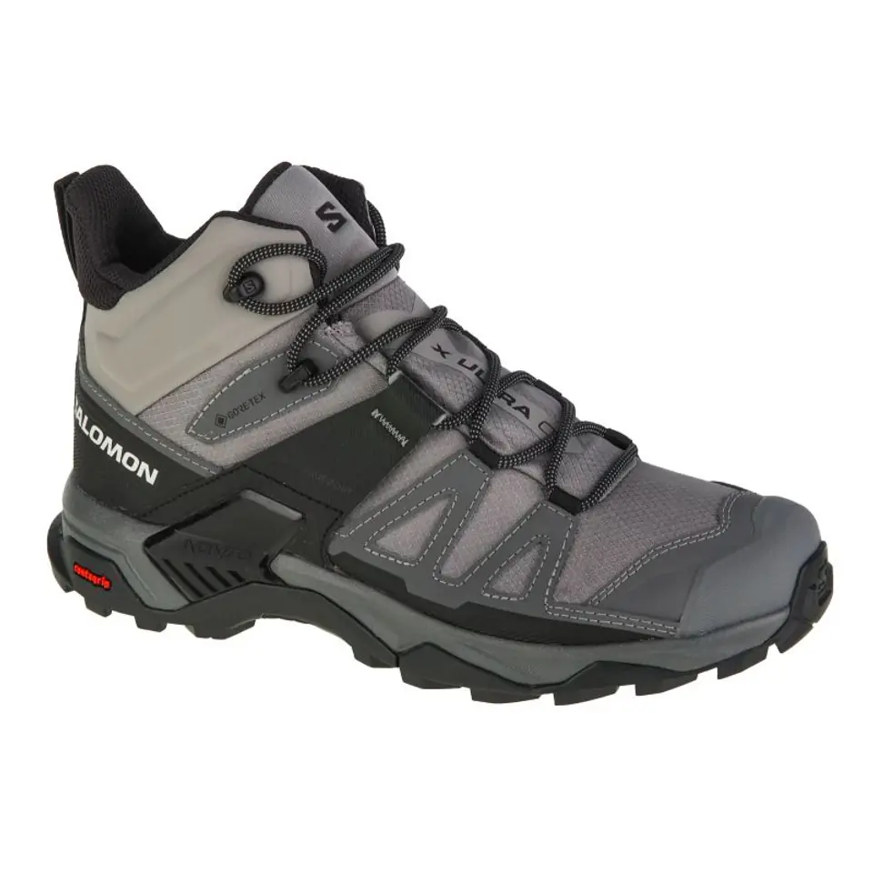 ⁨Buty Salomon X Ultra 4 Mid GTX M (kolor Szary/Srebrny, rozmiar 46 2/3)⁩ w sklepie Wasserman.eu