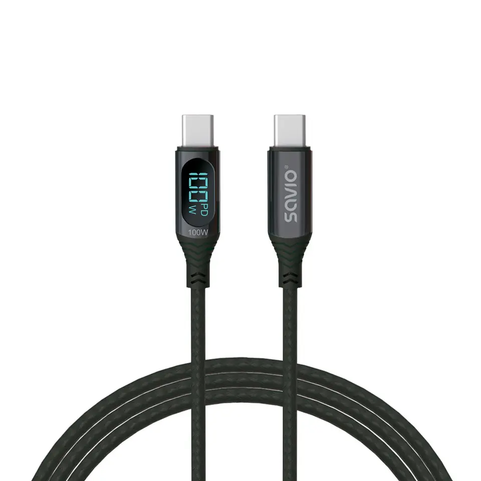 ⁨Kabel USB SAVIO USB typ C 1⁩ w sklepie Wasserman.eu