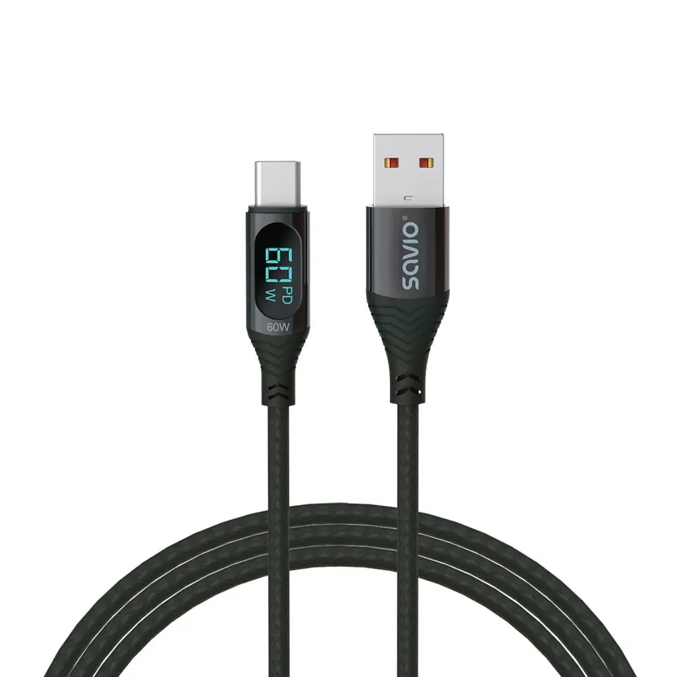 ⁨Kabel USB SAVIO USB typ C 1⁩ w sklepie Wasserman.eu
