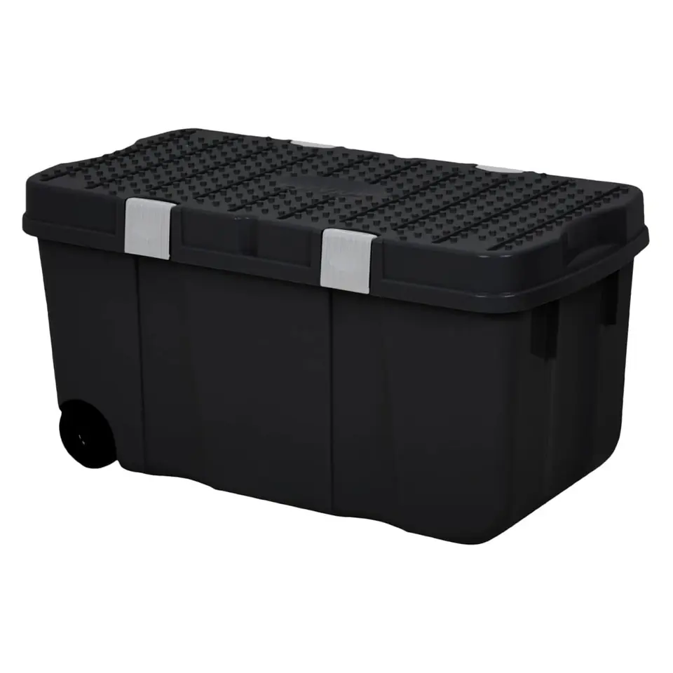 POJEMNIK/KUFER NA DWÓCH KOŁACH WHAM, CZARNY 100L w sklepie Wasserman.eu