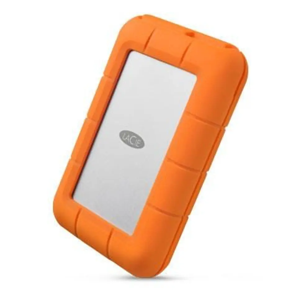 ⁨LaCie Rugged Mini zewnętrzny dysk twarde 1 TB 5400 RPM 2.5" Micro-USB B 3.2 Gen 1 (3.1 Gen 1) Pomarańczowy, Srebrny⁩ w sklepie Wasserman.eu