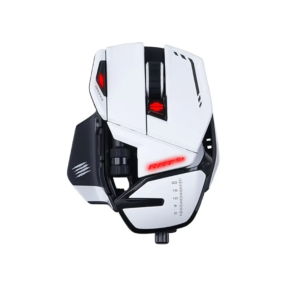 ⁨Mysz przewodowa Mad Catz R.A.T. 6+ White⁩ w sklepie Wasserman.eu