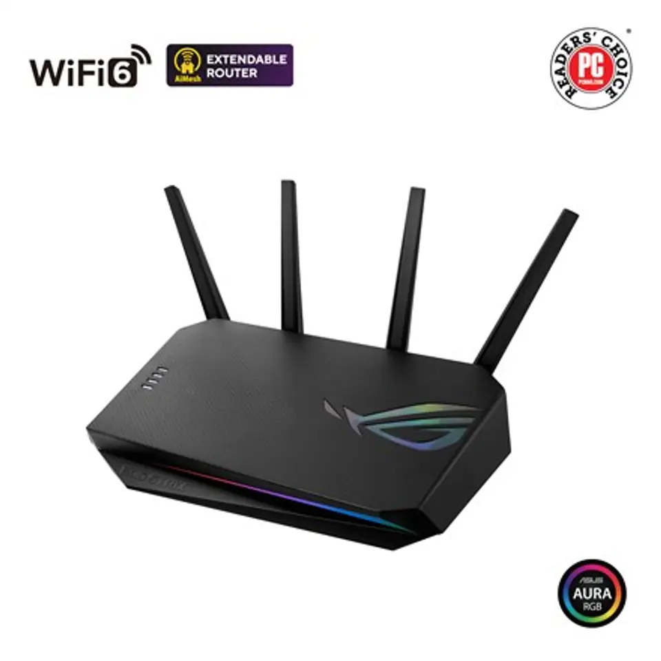 ⁨ROG STRIX GS-AX5400 | 802.11ax | 5400 Mbit/s | Ethernet LAN (RJ-45) ports 4 | Mesh Support Yes | MU-MiMO Yes | Antenna type 4xExternal | 1⁩ at Wasserman.eu