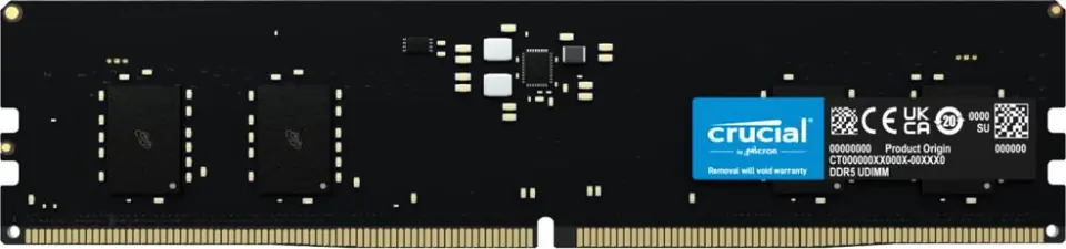 ⁨Crucial CT8G48C40U5 memory module 8 GB 1 x 8 GB DDR5 4800 MHz ECC⁩ at Wasserman.eu