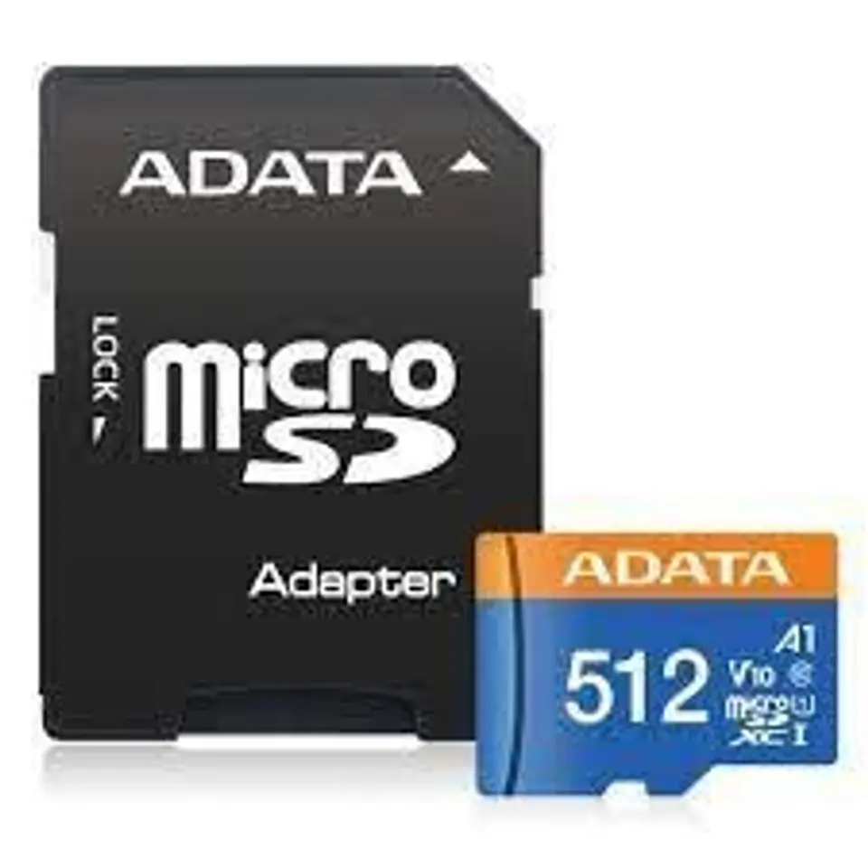 ⁨MEMORY MICRO SDXC 512GB W/AD./AUSDX512GUICL10A1-RA1 ADATA⁩ at Wasserman.eu