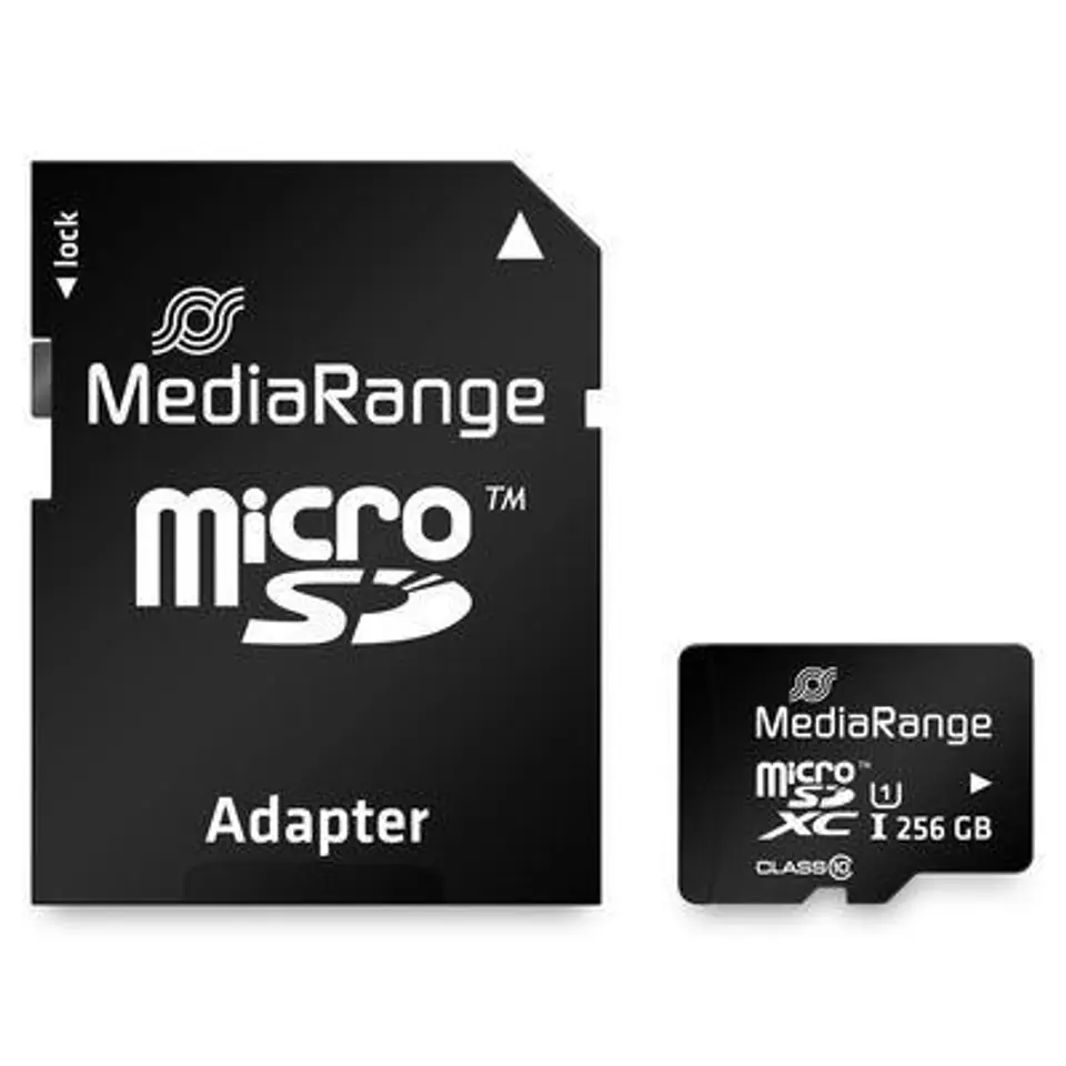 ⁨MediaRange MR946 memory card 256 GB MicroSDXC UHS-I Class 10⁩ at Wasserman.eu