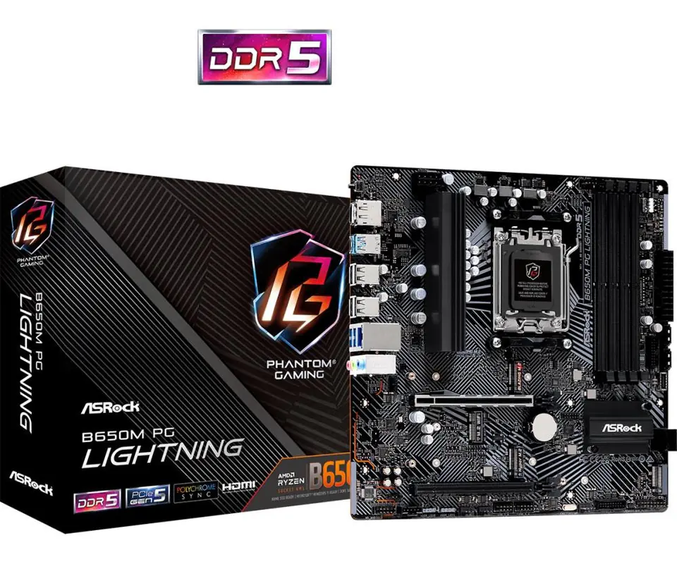 ⁨ASRock B650M PG Lightning - bundkort -⁩ at Wasserman.eu