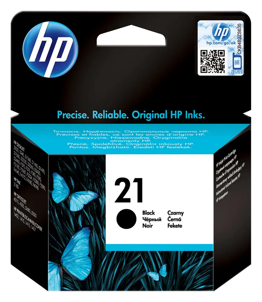 ⁨HP 21 Black Inkjet Print Cartridge⁩ w sklepie Wasserman.eu
