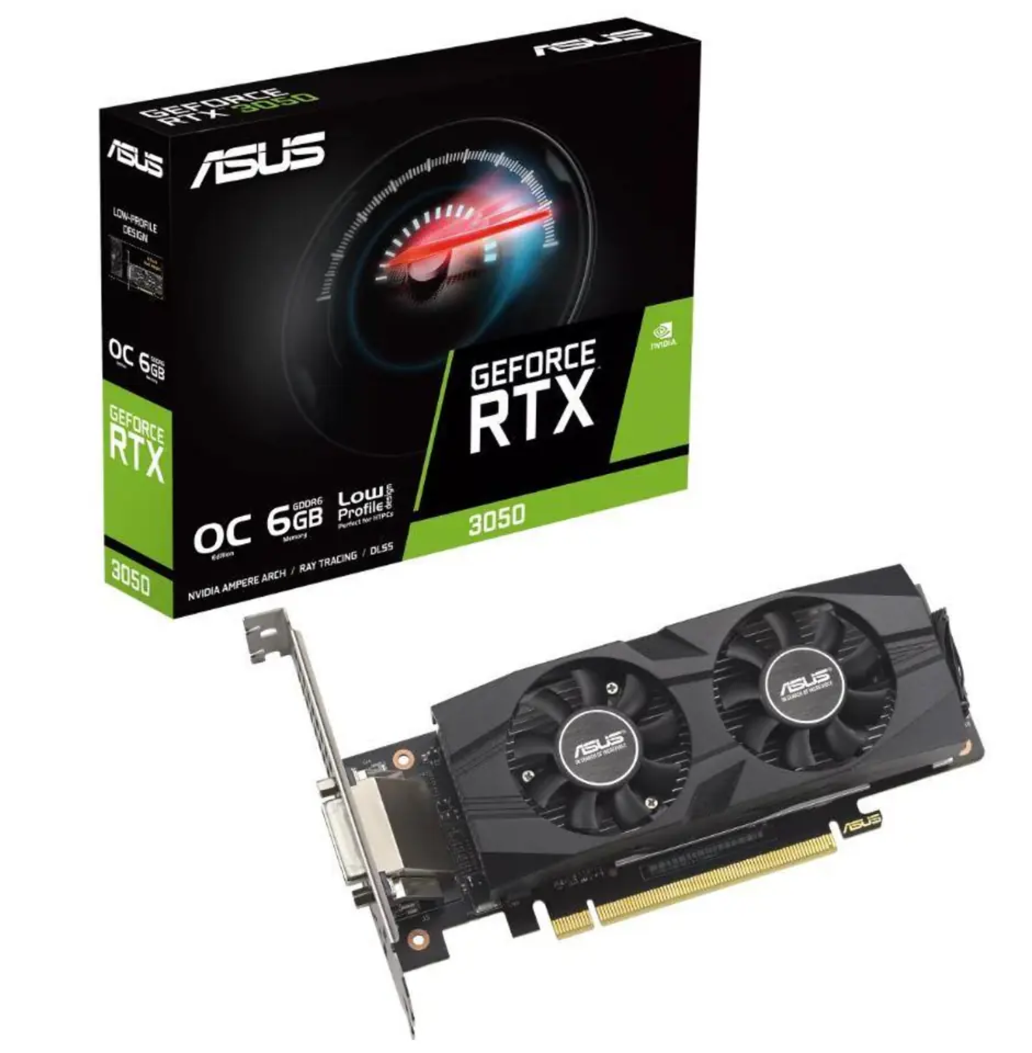 ⁨VGA PCIE16 RTX3050 6GB GDDR6/RTX3050-O6G-LP-BRK ASUS⁩ w sklepie Wasserman.eu