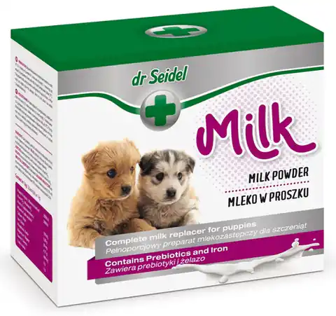 ⁨Dr Seidel Preparat mlekozastępczy dla szczeniąt bez akcesoriów do karmienia 300g⁩ w sklepie Wasserman.eu