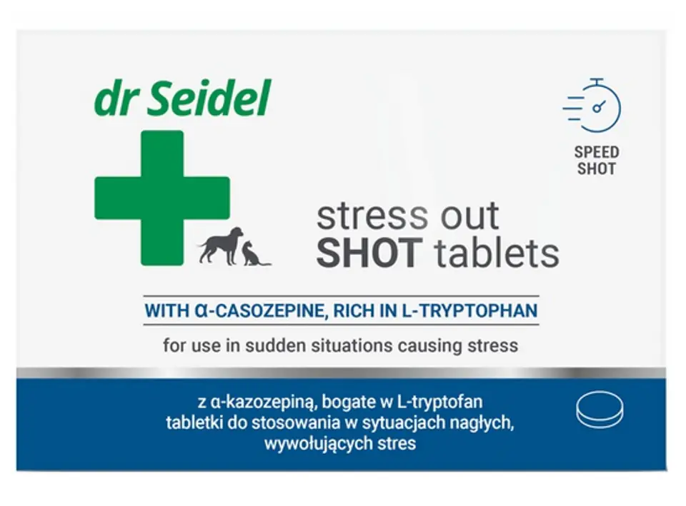 ⁨DermaPharm Stress Out Shot dla psa i kota blister 10 tabl.⁩ w sklepie Wasserman.eu