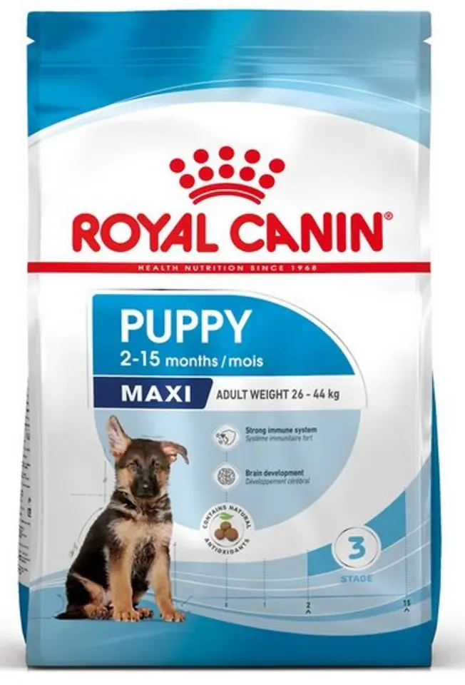 ⁨Royal Canin Maxi Puppy karma sucha dla szczeniąt, od 2 do 15 miesiąca życia, ras dużych 3kg⁩ w sklepie Wasserman.eu