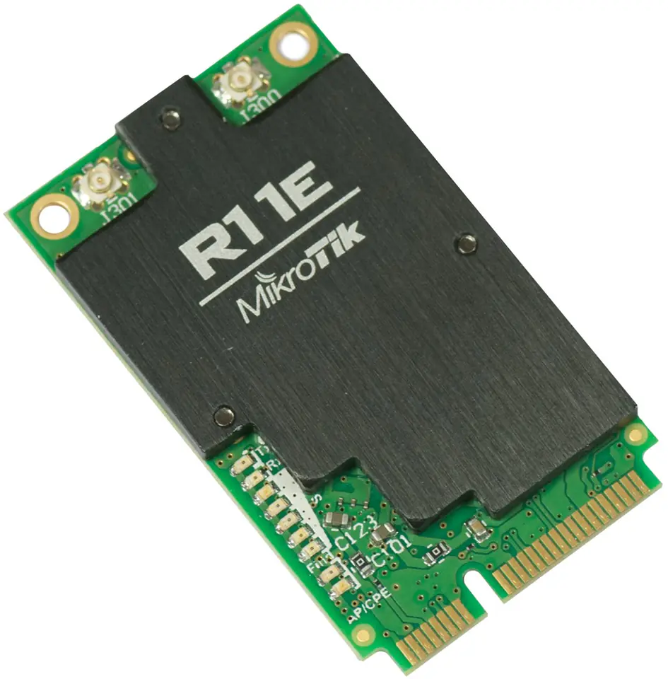 ⁨MikroTik R11e-2HnD | miniPCI-e Card | 2.4GHz, 2x u.Fl⁩ at Wasserman.eu