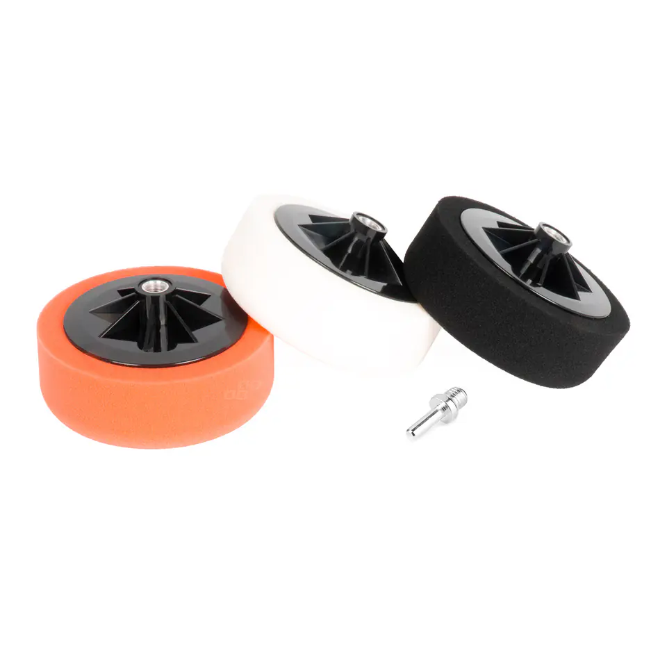 ⁨Zestaw gąbek do polerowania gąbki polerskie 3x150mm + adapter m14 amio-03703⁩ w sklepie Wasserman.eu