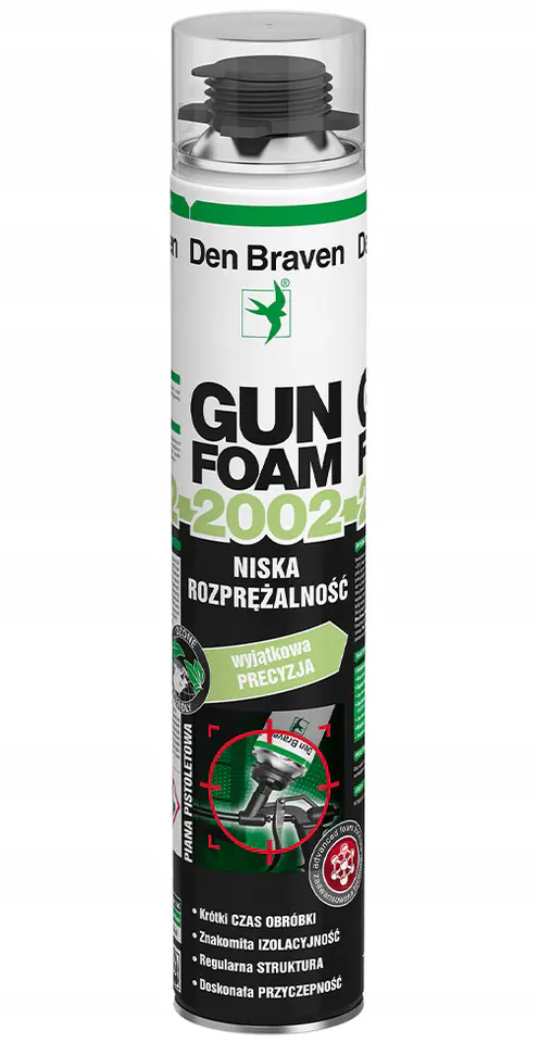 ⁨Piana pistoletowa niskorozprężna Gun Foam 750ml Piana Gunfoam 2002 pist. 750ml⁩ w sklepie Wasserman.eu