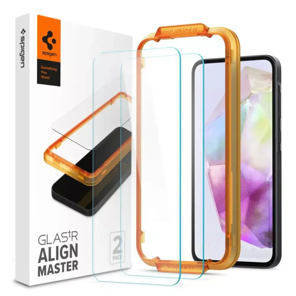 ⁨Szkło hartowane Spigen Alm Glas.tR 2-pack do Samsung Galaxy A35 5G Clear⁩ w sklepie Wasserman.eu