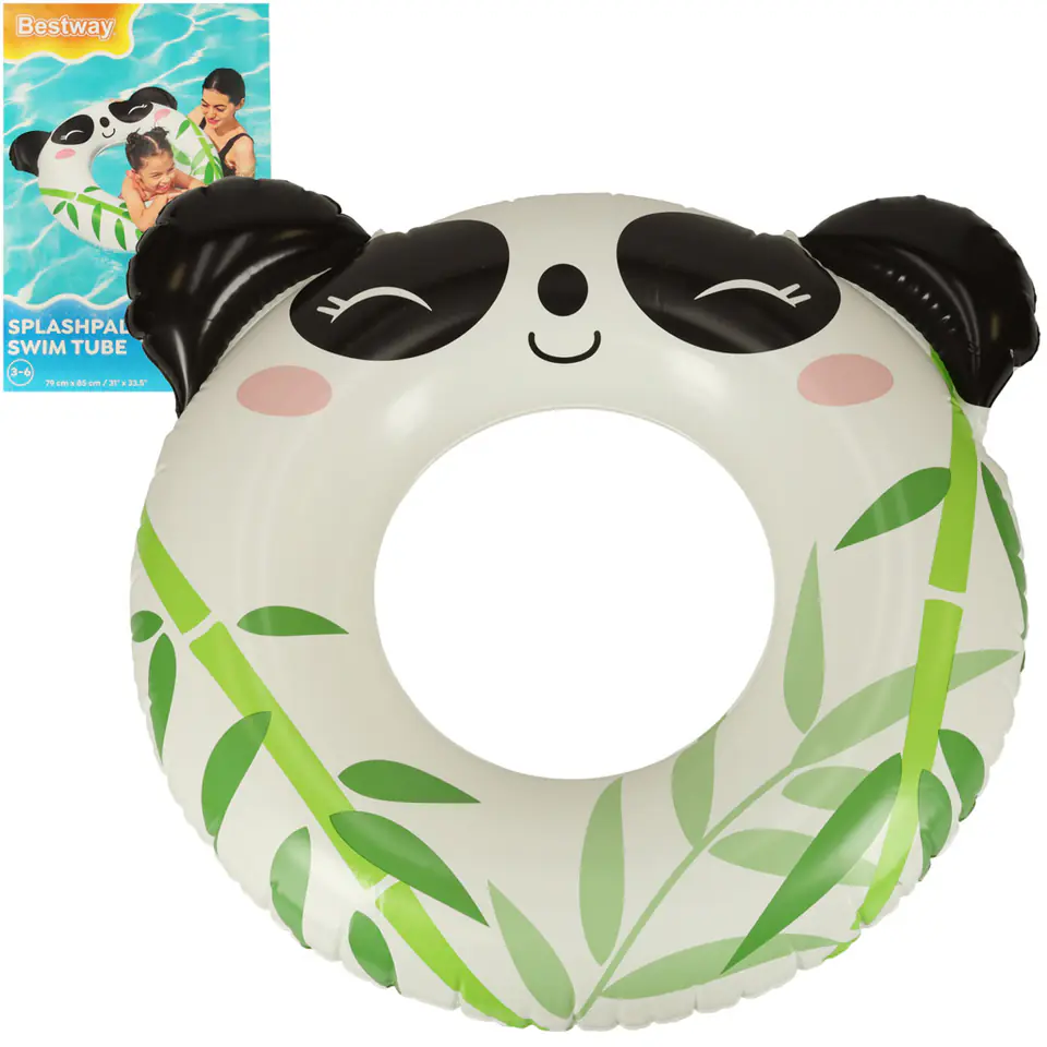 ⁨Kółko do pływania koło dmuchane dla dzieci BESTWAY 36351 panda 85-76cm⁩ w sklepie Wasserman.eu