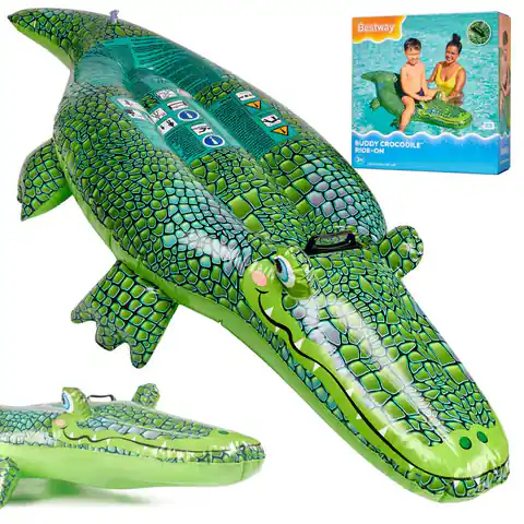 ⁨BESTWAY 41477 Materac dmuchany krokodyl do pływania zabawka 3+ 45kg⁩ w sklepie Wasserman.eu