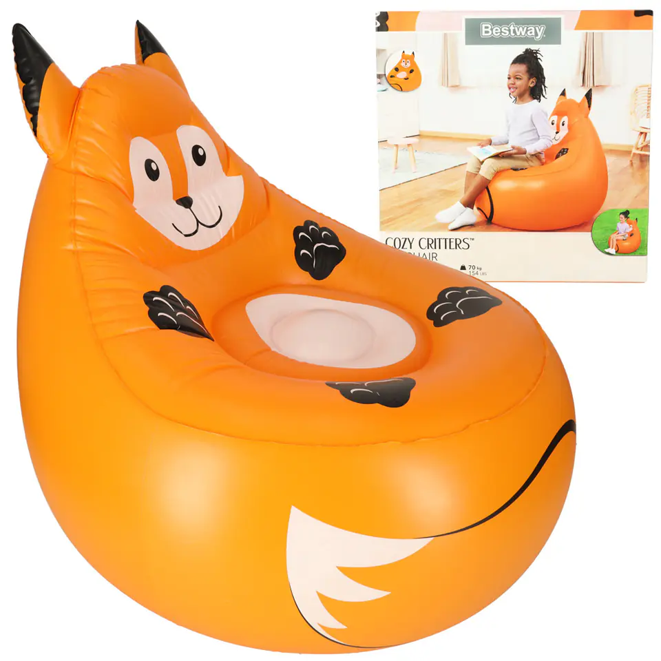 ⁨Fotel dmuchany puf BESTWAY 75116 lis⁩ w sklepie Wasserman.eu