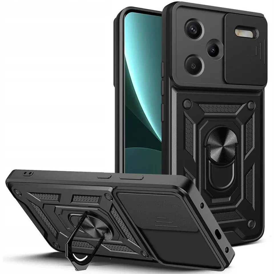 ⁨Etui XIAOMI REDMI NOTE 13 PRO+ 5G Tech-Protect Camshield Pro czarne⁩ w sklepie Wasserman.eu