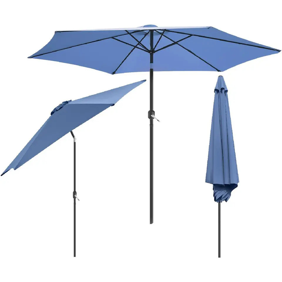 ⁨PARASOL OGRODOWY 300CM SKŁADANY GRANATOWY⁩ w sklepie Wasserman.eu