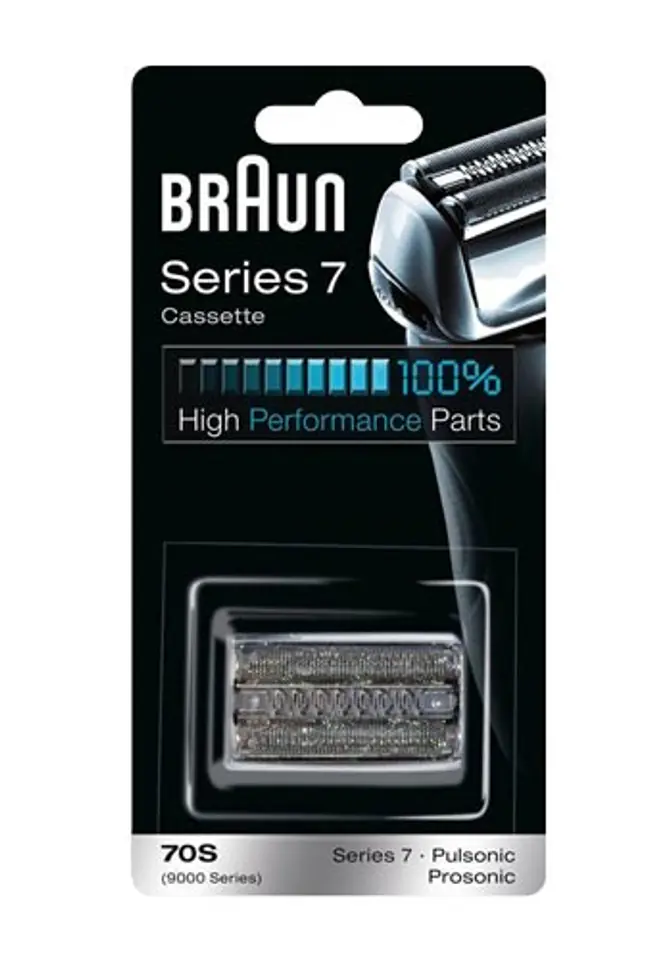 ⁨BRAUN Series 7 70S Replacement foil & cutter for electric shaver Series 7, Pulsonic, Prosonic Black⁩ at Wasserman.eu