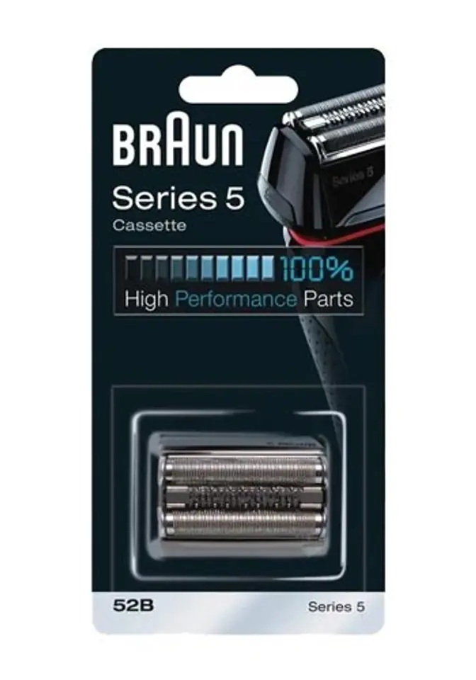 ⁨Braun Series 5 52B Electric Shaver Head Replacement Cassette – Black⁩ at Wasserman.eu