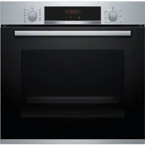 ⁨Bosch | HBA574BR0 | Oven | 71 L | Electric | Pyrolysis | Rotary and electronic | Height 59.5 cm | Width 59.4 cm | Stainless steel⁩ at Wasserman.eu