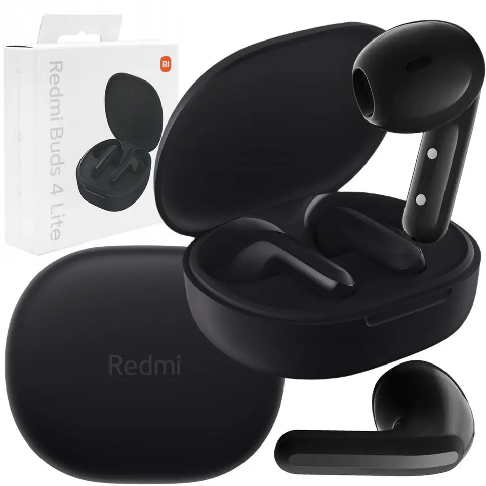 ⁨Słuchawki Xiaomi Redmi Buds 4 Lite Black BHR7118GL⁩ w sklepie Wasserman.eu