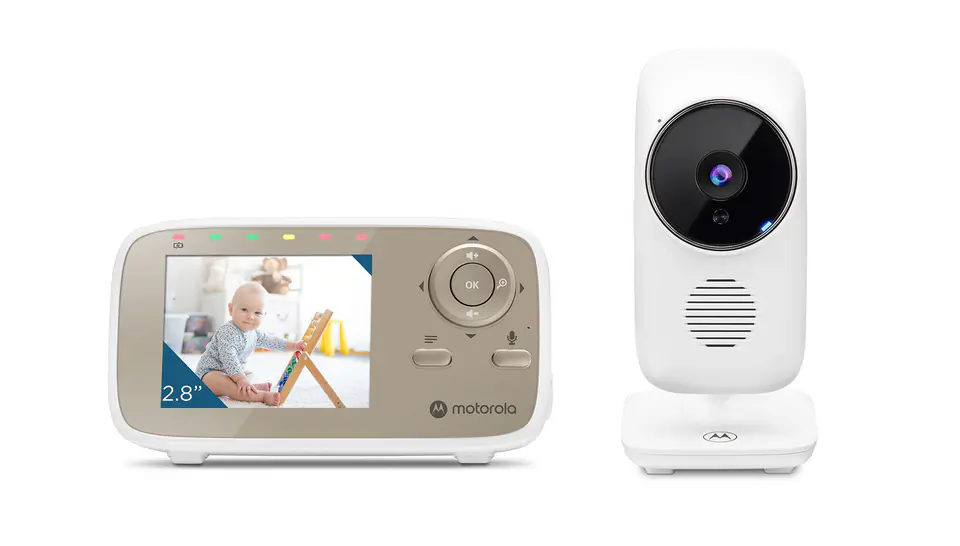 ⁨Motorola VM483 video baby monitor 300 m FHSS Gold, White⁩ at Wasserman.eu