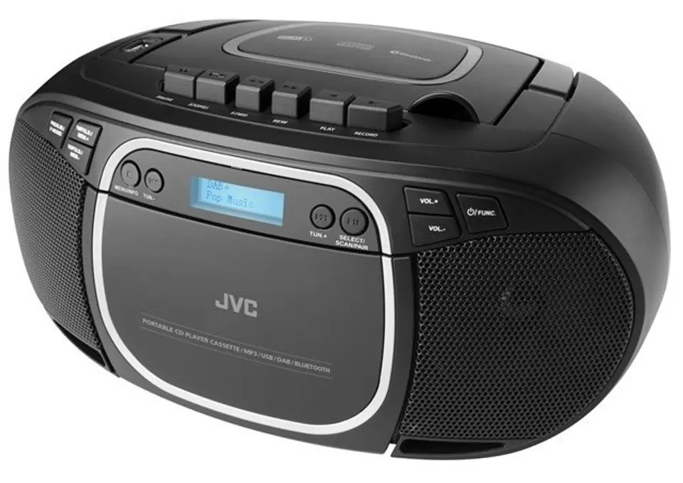 ⁨JVC RC-E561B-DAB CD player Portable CD player Black⁩ at Wasserman.eu