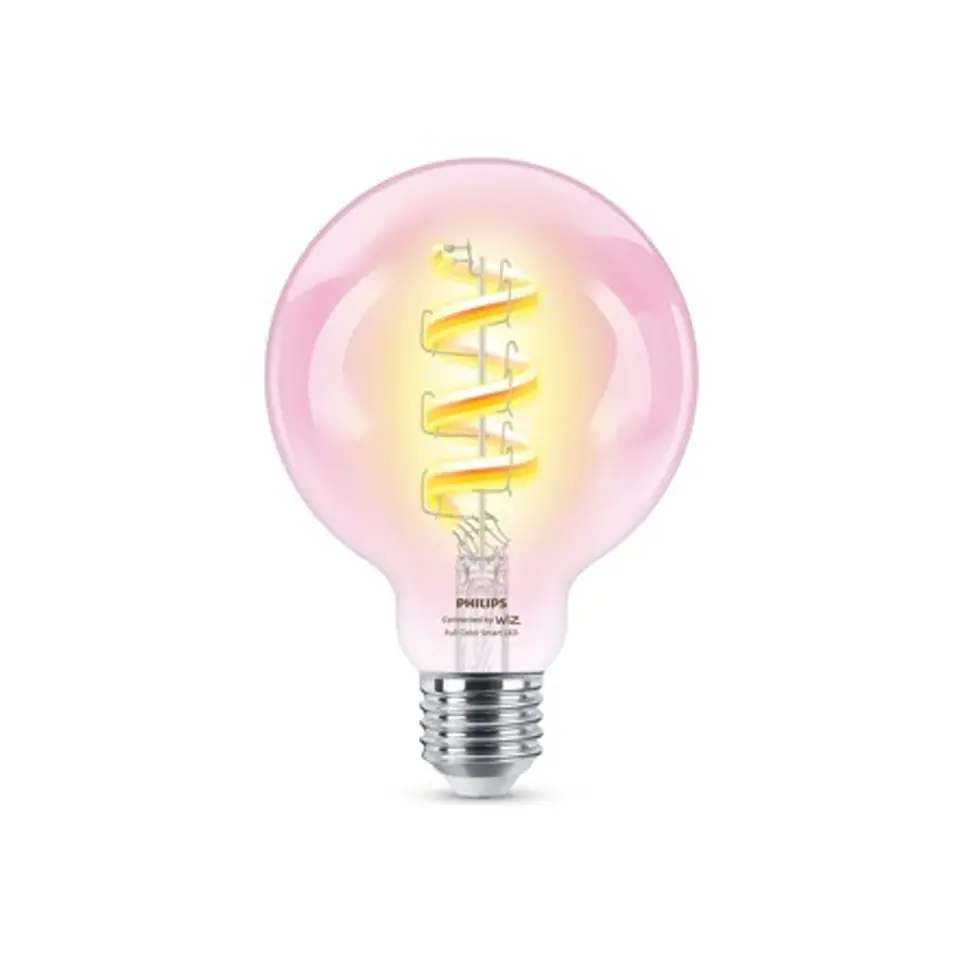 ⁨WiZ Philips Smart WiFi Filament Clear G95 E27 6.3W 470Lm RGB Wizarding World⁩ w sklepie Wasserman.eu