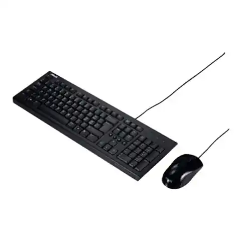 ⁨Asus | Black | U2000 | Keyboard and Mouse Set | Wired | Mouse included | EN | Black | 585 g⁩ at Wasserman.eu