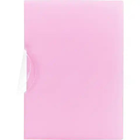 ⁨Skoroszyt z klipsem A4 PP pastel różowy SKP-A4-01 BIURFOL⁩ w sklepie Wasserman.eu