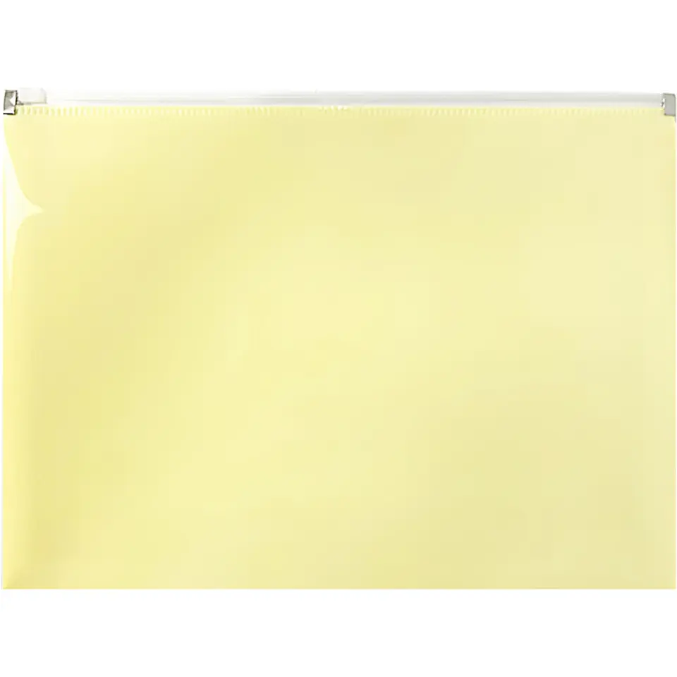 ⁨Teczka na dokumenty A4 na suwak PP pastelowy żółty TSP-A4-03 BIURFOL⁩ w sklepie Wasserman.eu
