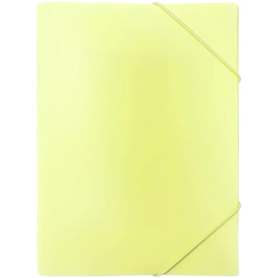 ⁨Teczka z gumką na dokumenty A4 PP pastelowy żółty TGP-A4-03 BIURFOL⁩ w sklepie Wasserman.eu