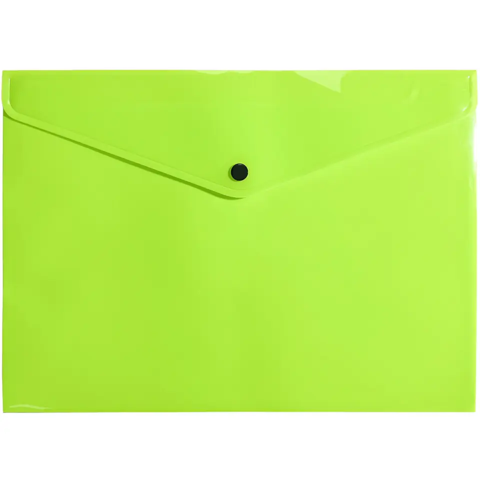 ⁨Teczka kopertowa na dokumenty A4 na zatrzask PP neonowy żółty TK-NEON-A4-02 BIURFOL⁩ w sklepie Wasserman.eu