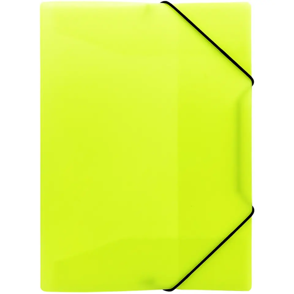 ⁨Teczka z gumką na dokumenty A4 PP neonowy żółty TG-NEON-A4-02 BIURFOL⁩ w sklepie Wasserman.eu