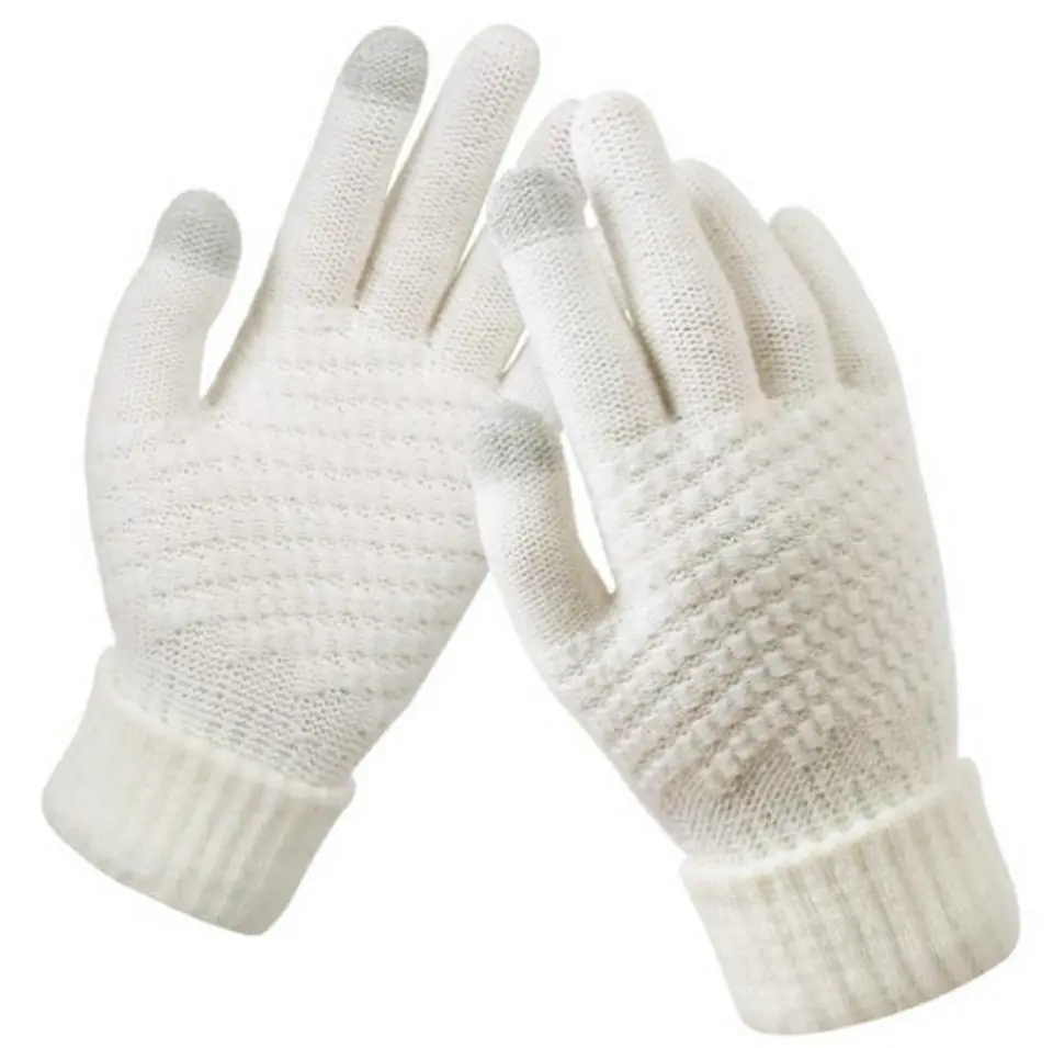 ⁨BQ19O Rękawiczki zimowe beżowe⁩ w sklepie Wasserman.eu