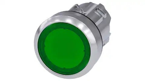 ⁨Push button drive 22mm green with backlight with self-return metal IP69k Sirius ACT 3SU1051-0AB40-0AA0⁩ at Wasserman.eu