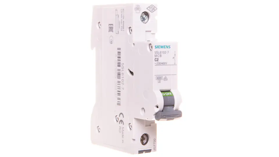 ⁨Circuit breaker 1P C 2A 6kA AC 5SL6102-7⁩ at Wasserman.eu