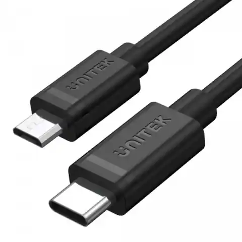 ⁨Kabel USB TYP-C DO microUSB 2.0; 1m; Y-C473BK⁩ w sklepie Wasserman.eu